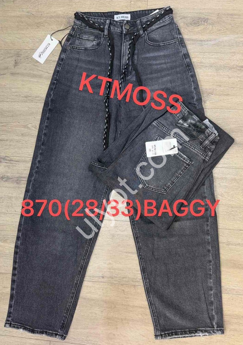 ДЖИНСЫ KT.MOSS (28-33) СЕРЫЙ 870