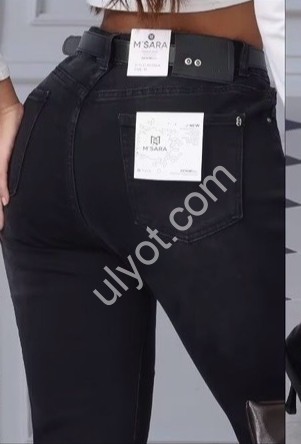 ДЖИНСЫ M.SARA (M-3XL) ЧЕРНЫЙ 1302-А