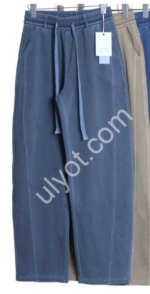 ШТАНИ (3XL-6XL) ФЛІС ПРЯМИЙ МІКС 6807