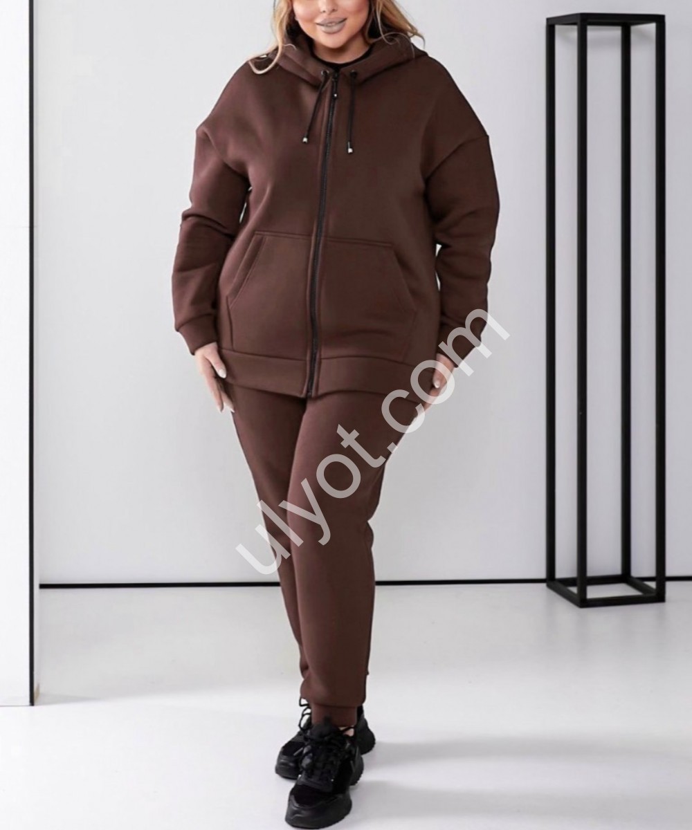 СПОРТ.КОСТЮМ (50-56) ФЛІС МАНЖЕТ ШОКОЛАД 571