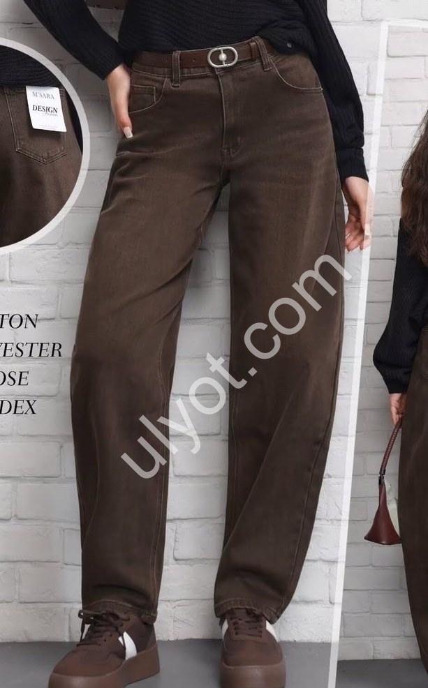 ДЖИНСИ M.SARA (XS-XL) Т.КОРИЧНЕВИЙ 1226-60
