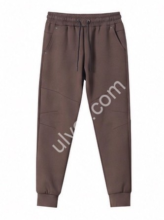 СПОРТ.ШТАНЫ (M-3XL) ФЛИС МАНЖЕТ КОРИЧНЕВЫЙ 286