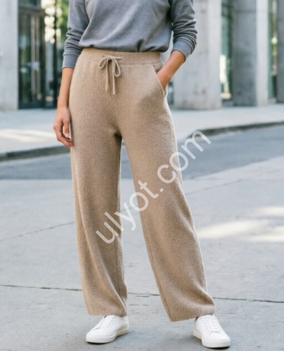 БРЮКИ (ONE SIZE ) ФЛИС ПРЯМОЙ МОЛОЧНЫЙ DM-21