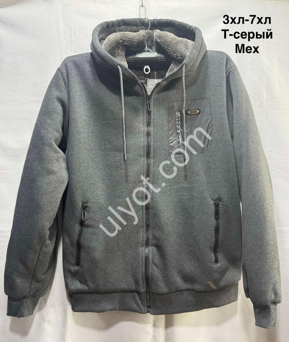 КОФТА (3XL-7XL) МЕХ Т.СЕРЫЙ 2160
