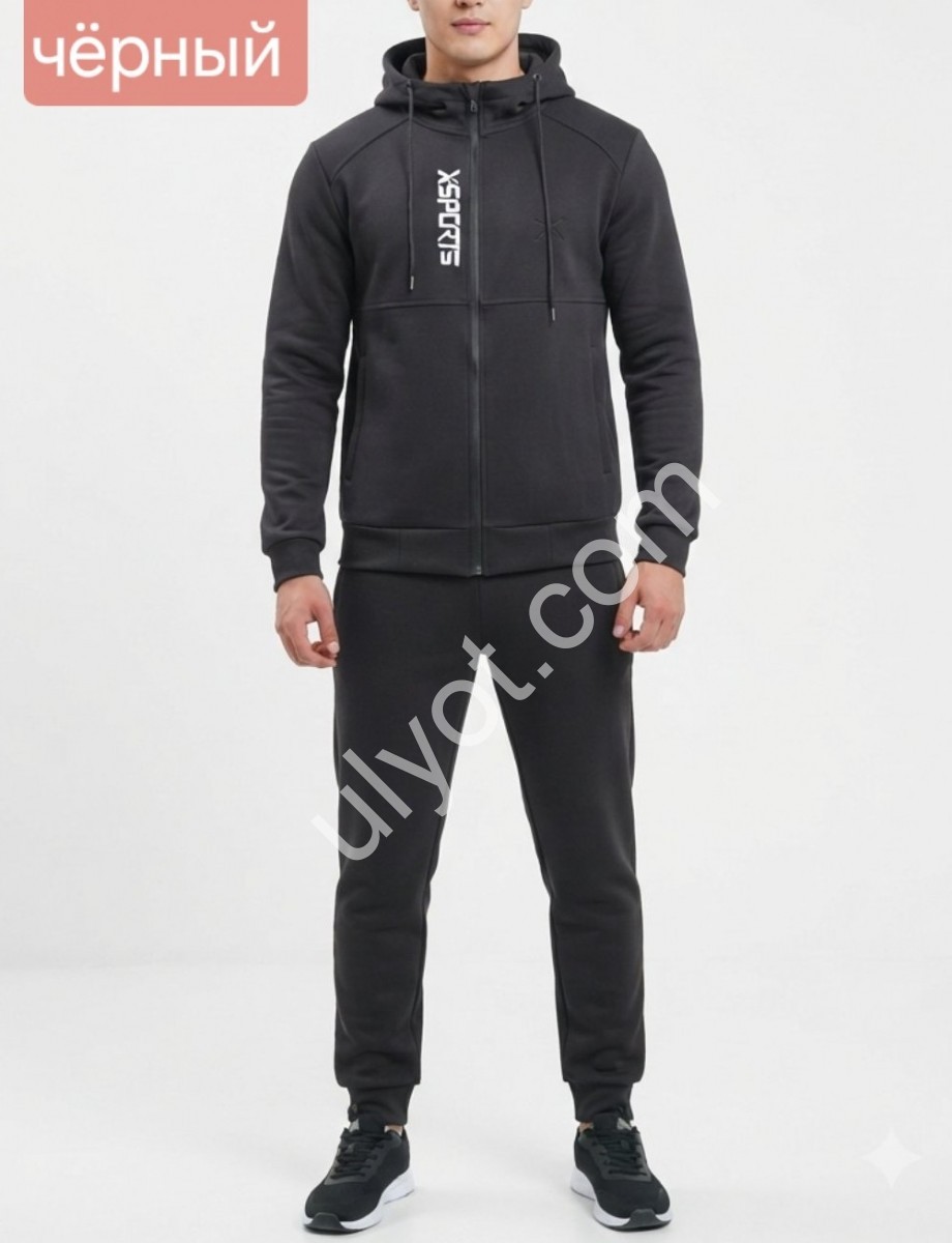 СПОРТ.КОСТЮМ XSPORTS (50-58) МАНЖЕТ ЧЕРНЫЙ 