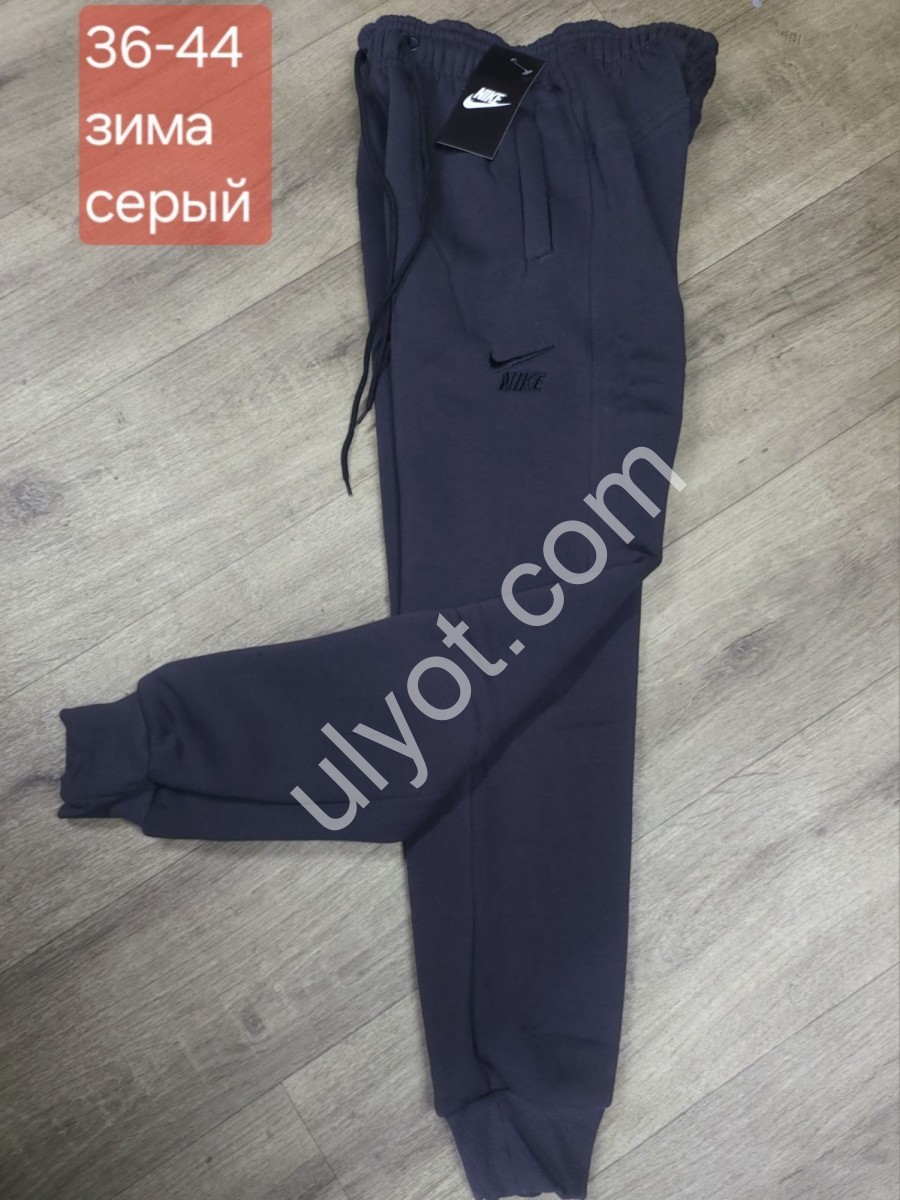 СПОРТ. ШТАНЫ N02 (36-44) ФЛИС МАНЖЕТ Т.СЕРЫЙ 