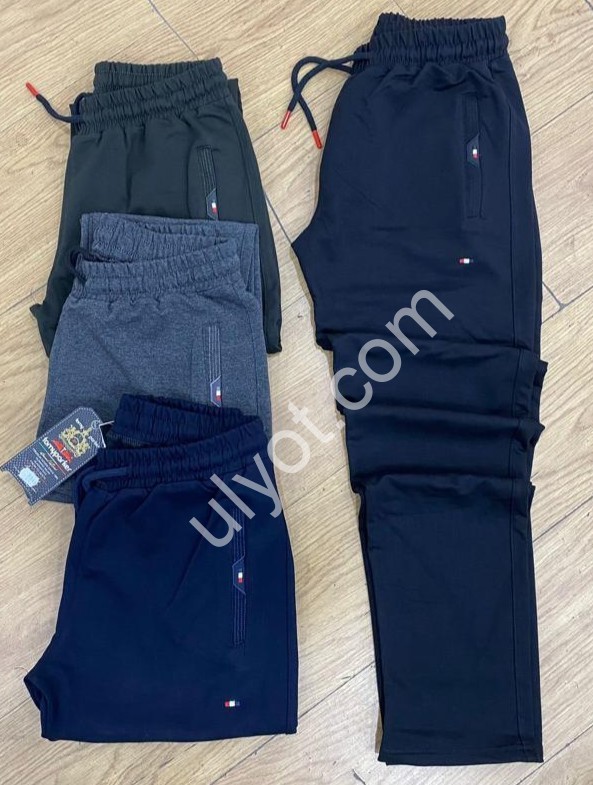 ШТАНЫ (M-2XL) БАЙКА ПРЯМОЙ ЧЕРНЫЙ 5846