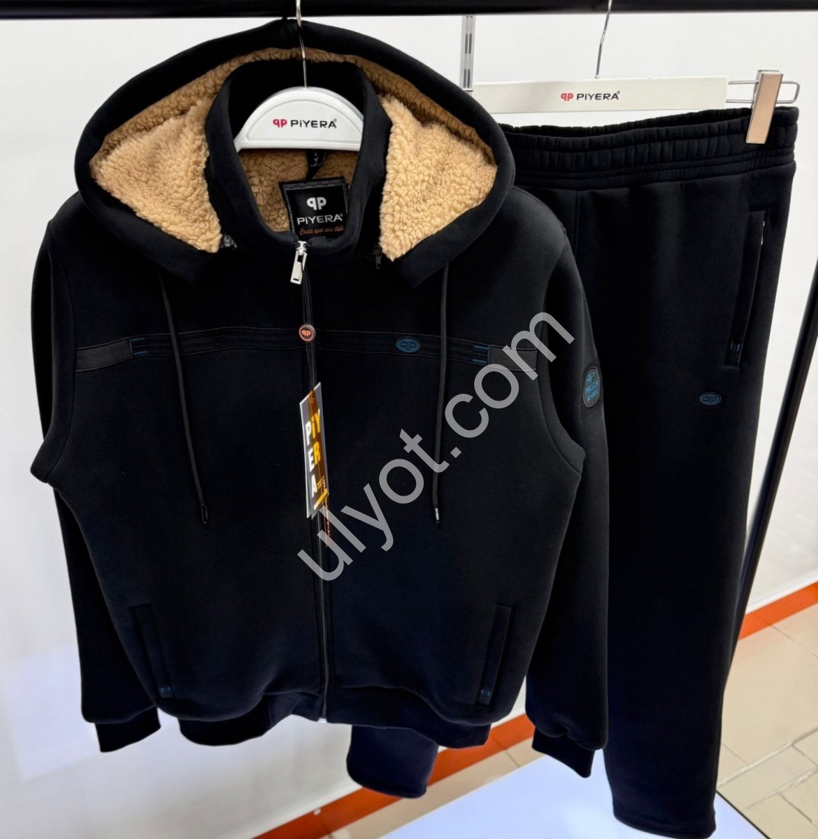 CПОРТ.КОСТЮМ ПИЕРА (M-3XL) МЕХ ПРЯМОЙ ЧЕРНЫЙ 5199