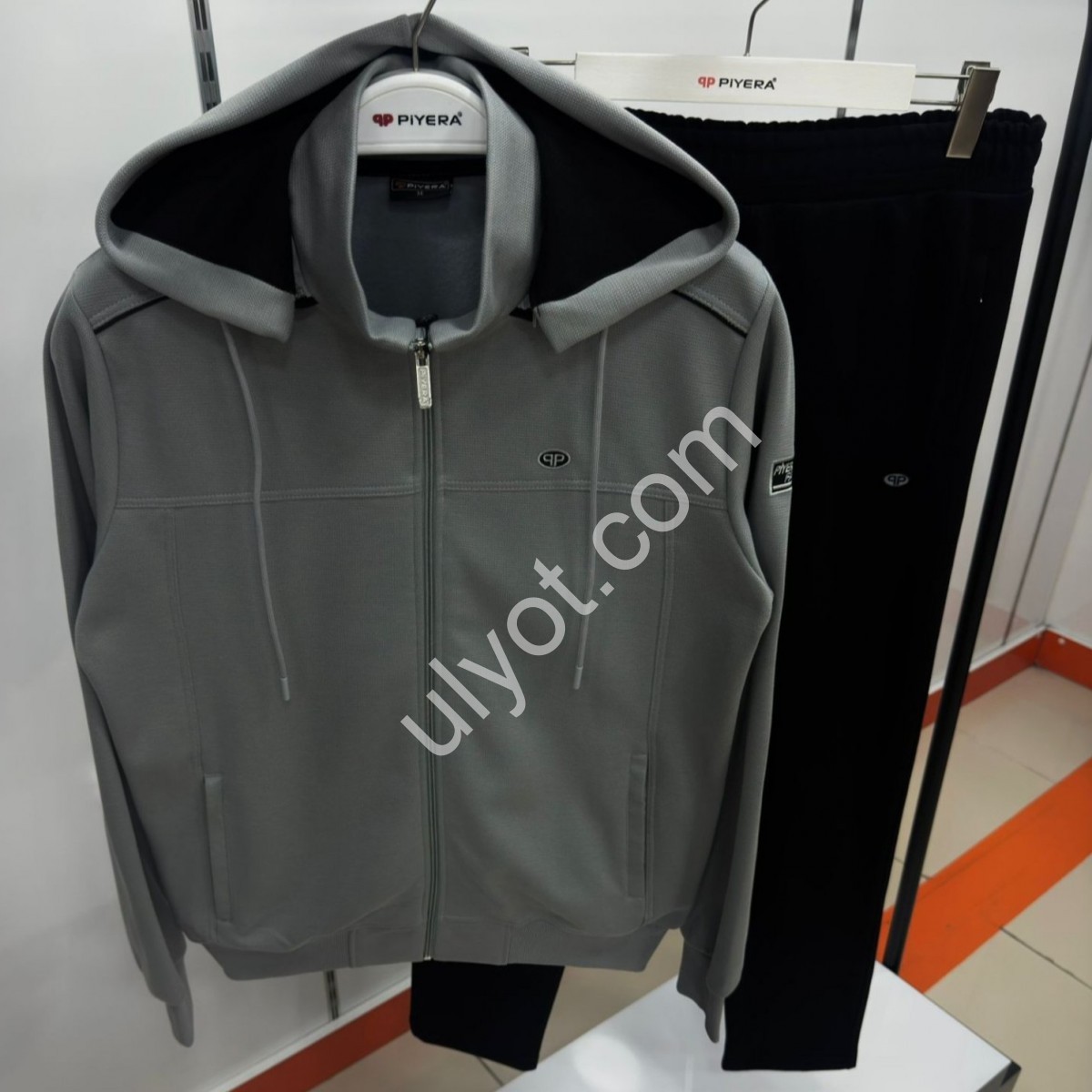 CПОРТ.КОСТЮМ ПИЕРА (M-3XL) БАЙКА ПРЯМОЙ СЕРЫЙ 5218