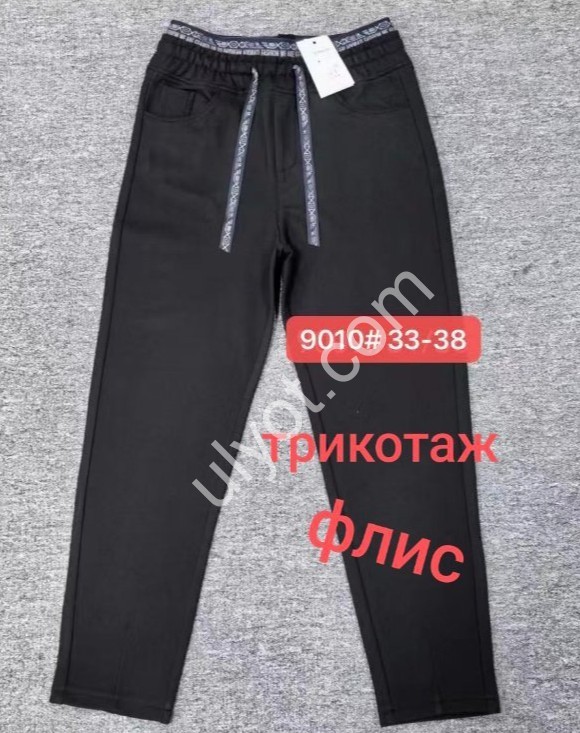 ШТАНЫ (33-38) ФЛИС ЧЕРНЫЙ 9010