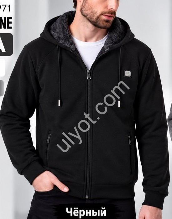 КОФТА (3XL-7XL) МЕХ ЧЕРНЫЙ 2031