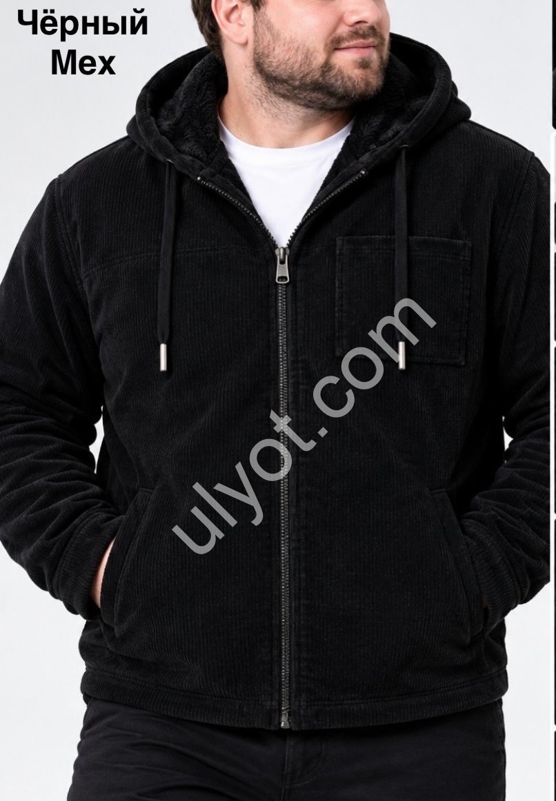 КОФТА (3XL-7XL) МЕХ ЧЕРНЫЙ 2057