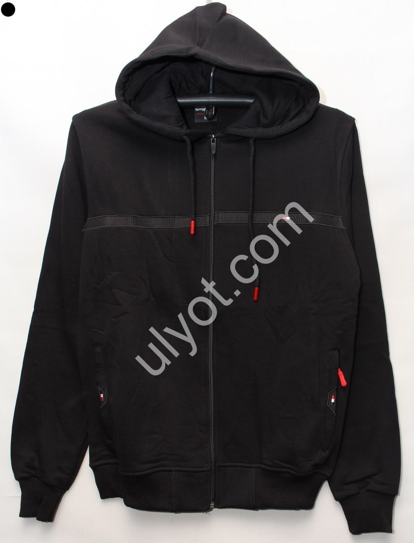 КОФТА (M-2XL) БАЙКА ЧЕРНЫЙ 5847