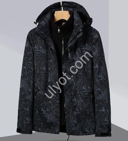 ВЕТРОВКА+ФЛИСКА (XL-4XL) ЧЕРНЫЙ 6299