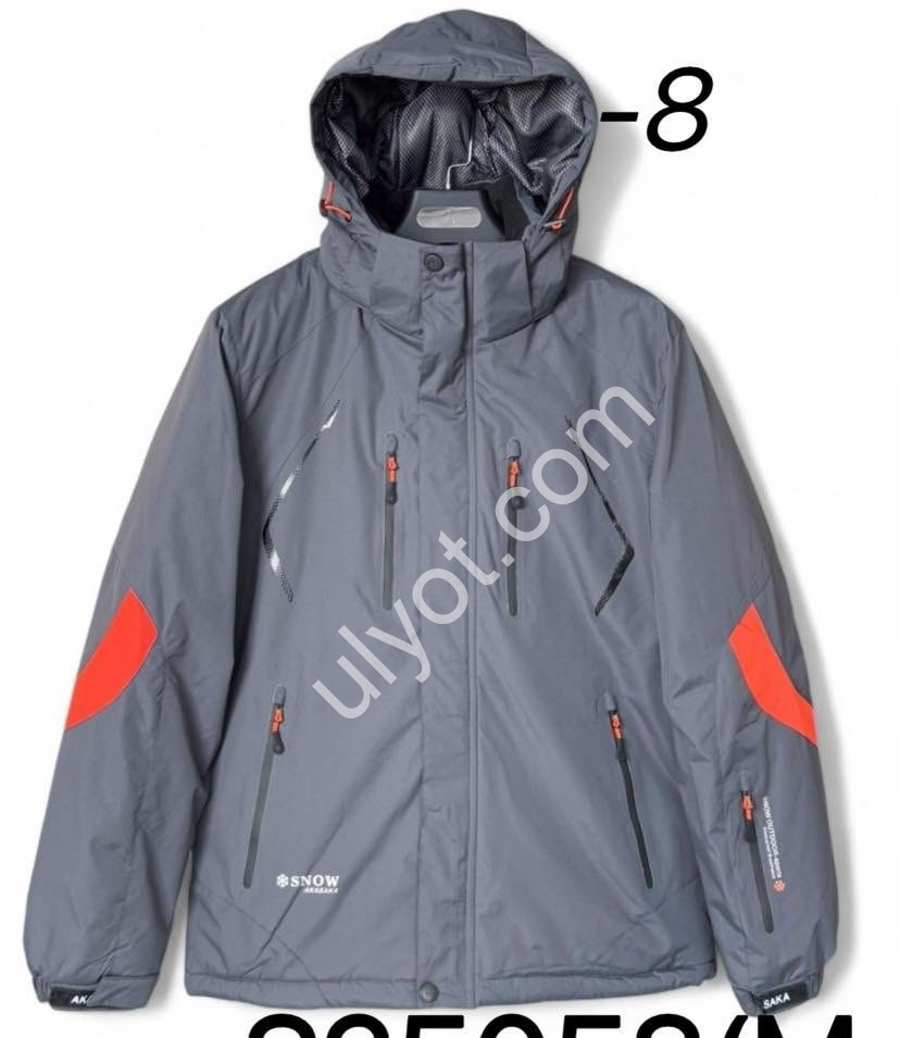 КУРТКА ТЕРМО (M-3XL) СІРИЙ+ПОРАЖНЕВИЙ 25058-8