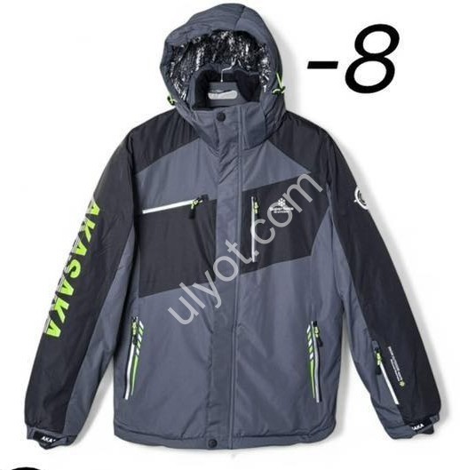 КУРТКА ТЕРМО (M-3XL) Т.СЕРЫЙ+ЧЕРНЫЙ 22079-8