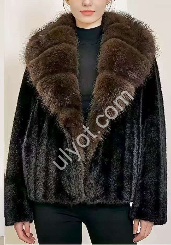 ПОЛУШУБОК (L-2XL) ЧОРНИЙ 2629