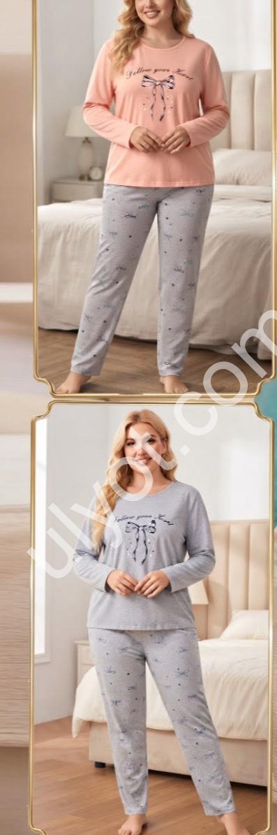 ПИЖАМА (L-4XL) БАЙКА МИКС 1867
