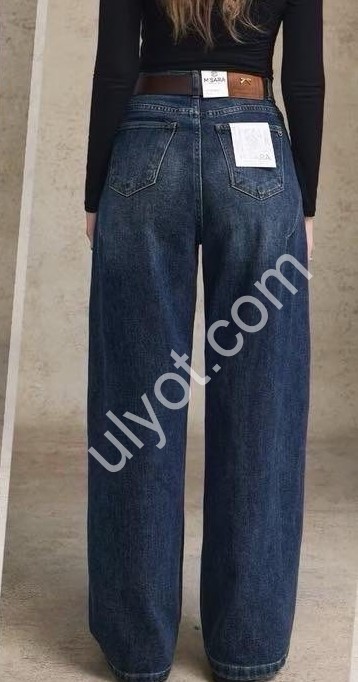 ДЖИНСЫ M.SARA (XS-XL) Т.СИНИЙ 5287