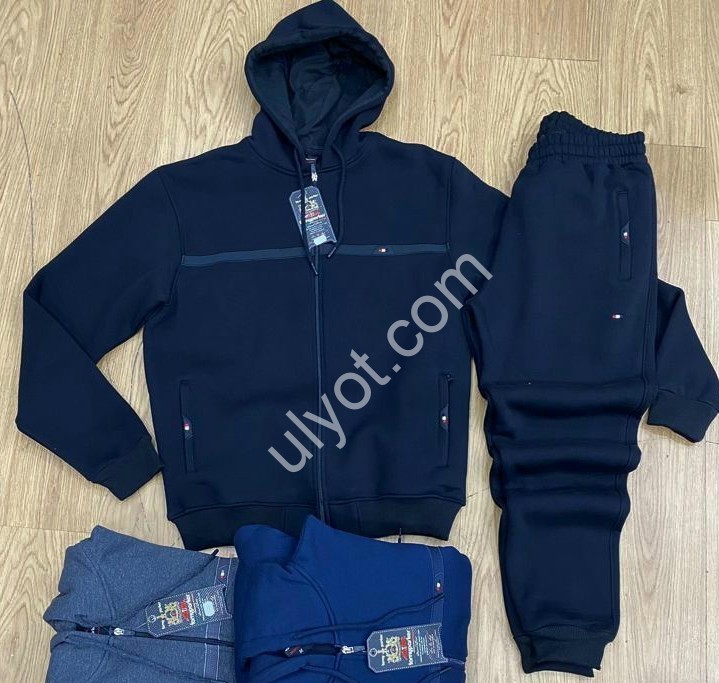 CПОРТ.КОСТЮМ (M-2XL) БАЙКА МАНЖЕТ АНТРАЦИТ 5847