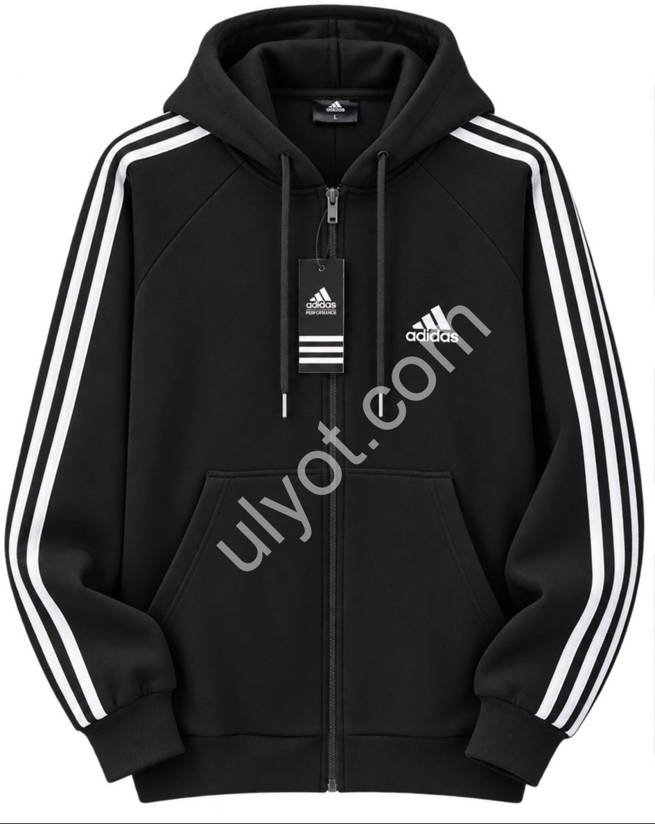 СПОРТ.КОФТА A01 (46-54) ФЛИС ЧЕРНЫЙ 
