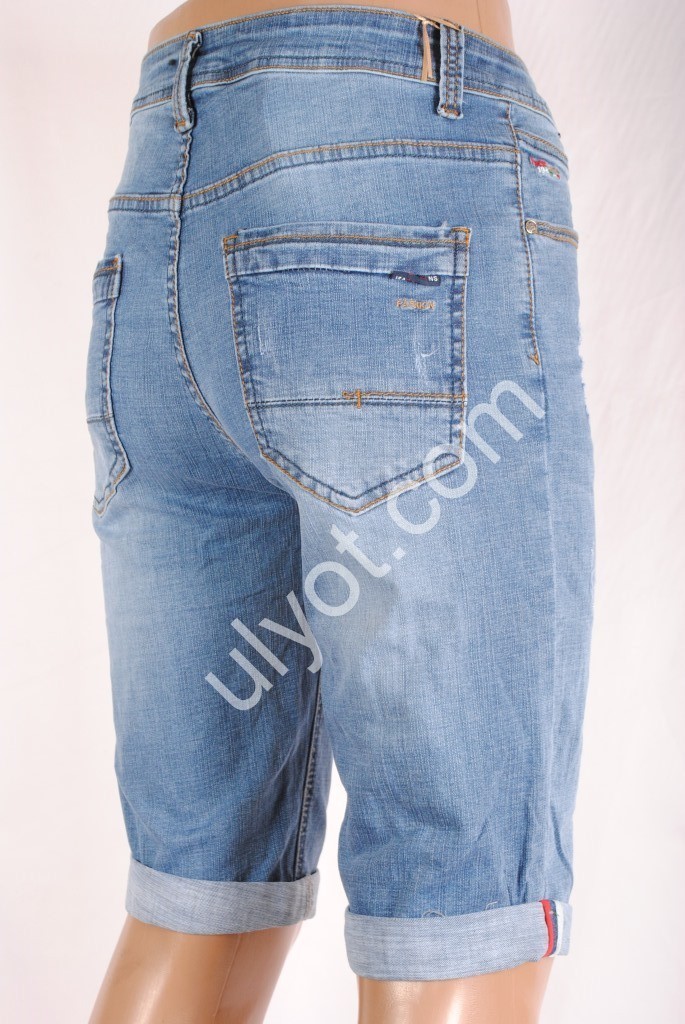 Фото 1 ШОРТЫ NEW JEANS (28-36) ГОЛУБОЙ 814