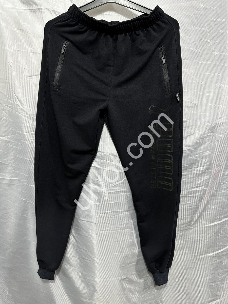 СПОРТ.ШТАНЫ P15  (42-50) МАНЖЕТ ЧЕРНЫЙ 