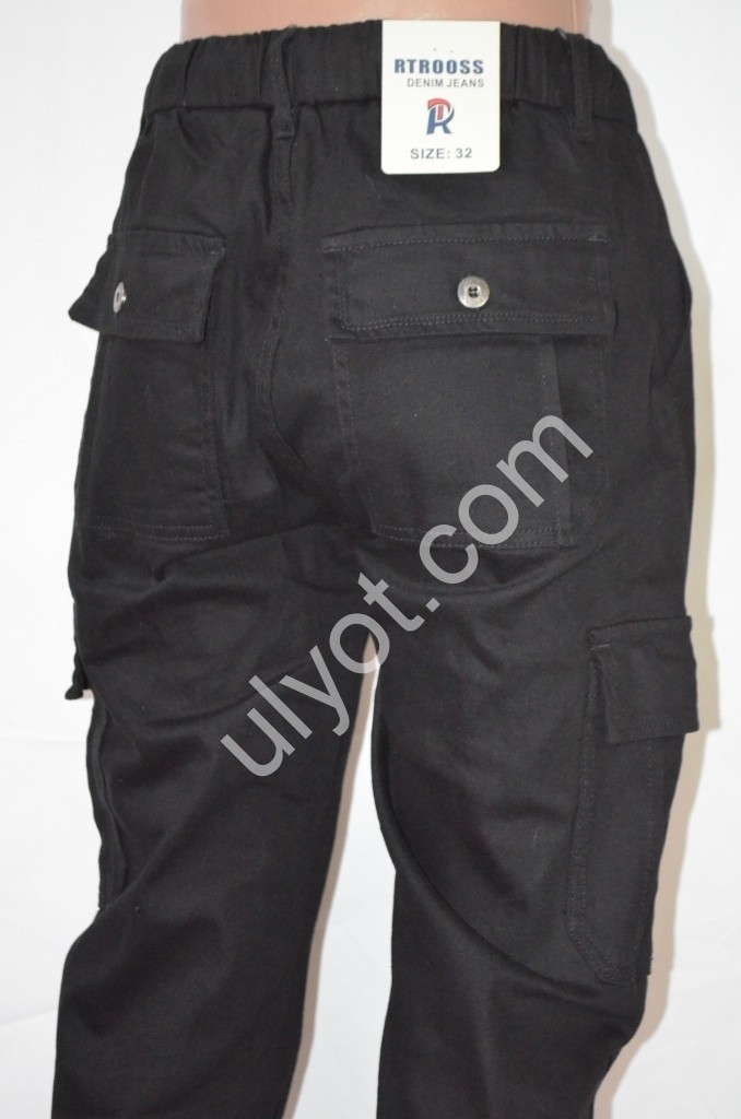 ДЖИНСЫ RTROOSS (30-36) ЧЕРНЫЙ 8078-1