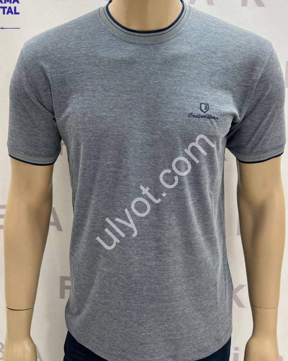 ФУТБОЛКА (2XL-5XL) ГОЛУБОЙ 8506