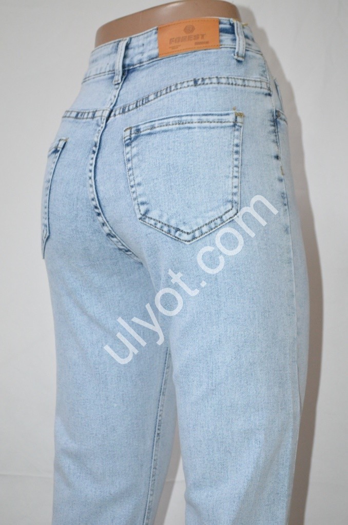 ДЖИНСЫ FOREST JEANS (25-30) ГОЛУБОЙ 3520