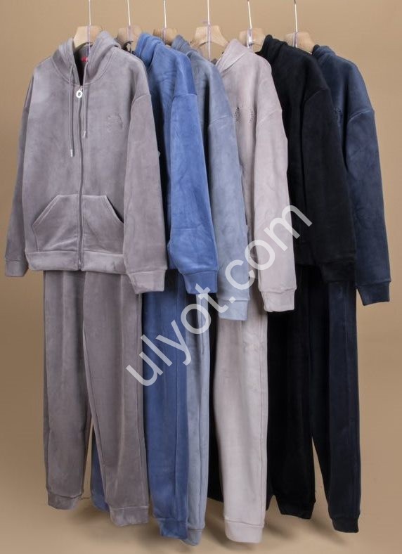 СПОРТ.КОСТЮМ (XL-3XL) МАНЖЕТ ЧЕРНЫЙ 20107