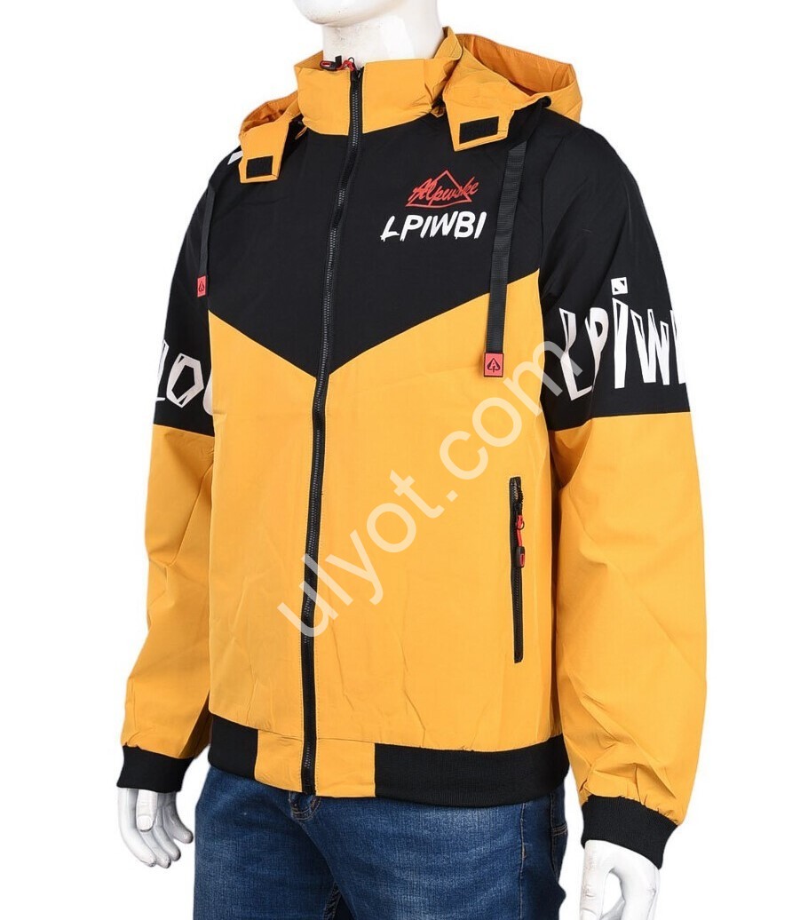 ВІТРОВКА LPIWBI (M-3XL) ЖОВТИЙ+ЧОРНИЙ 3706