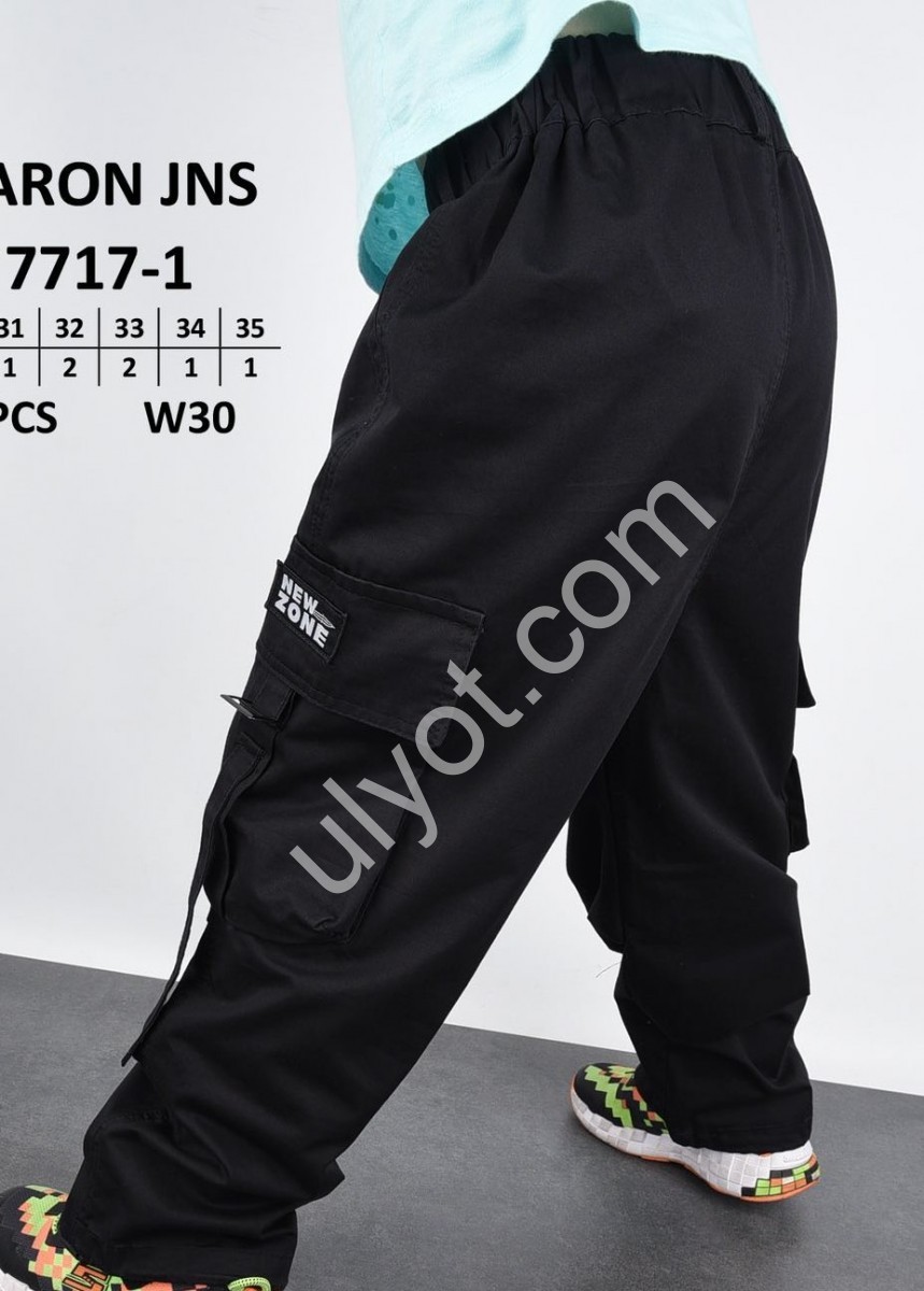 Фото 1 ДЖИНСЫ BARON (30-35) ЧЕРНЫЙ 7717-1