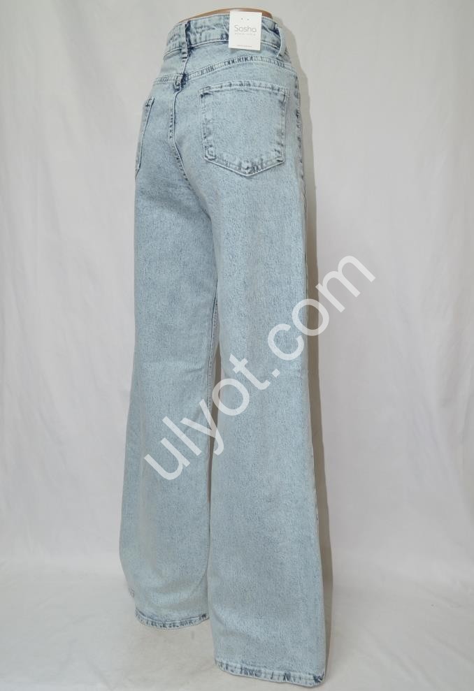 Фото 3 ДЖИНСЫ SASHA (26-31) СВ.ГОЛУБОЙ 971