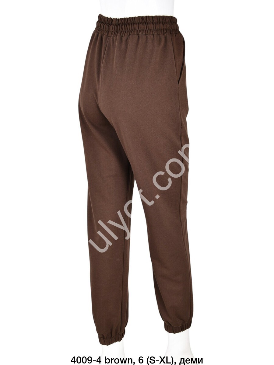 СПОРТ.ШТАНИ (S-XL) МАНЖЕТ ШОКОЛАД 4009-4
