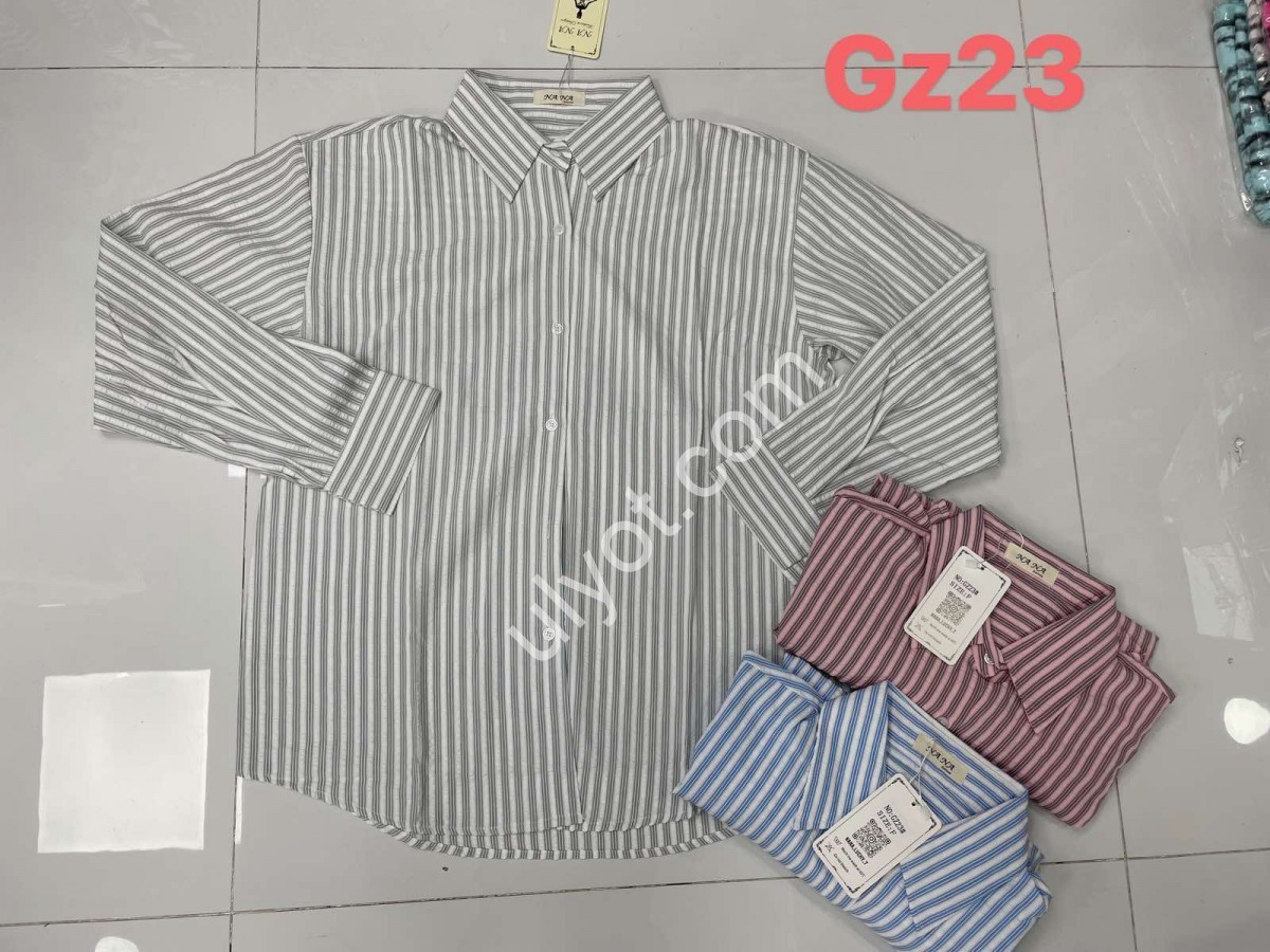 Сорочка (OVERSIZE) Бордо смужка GZ23