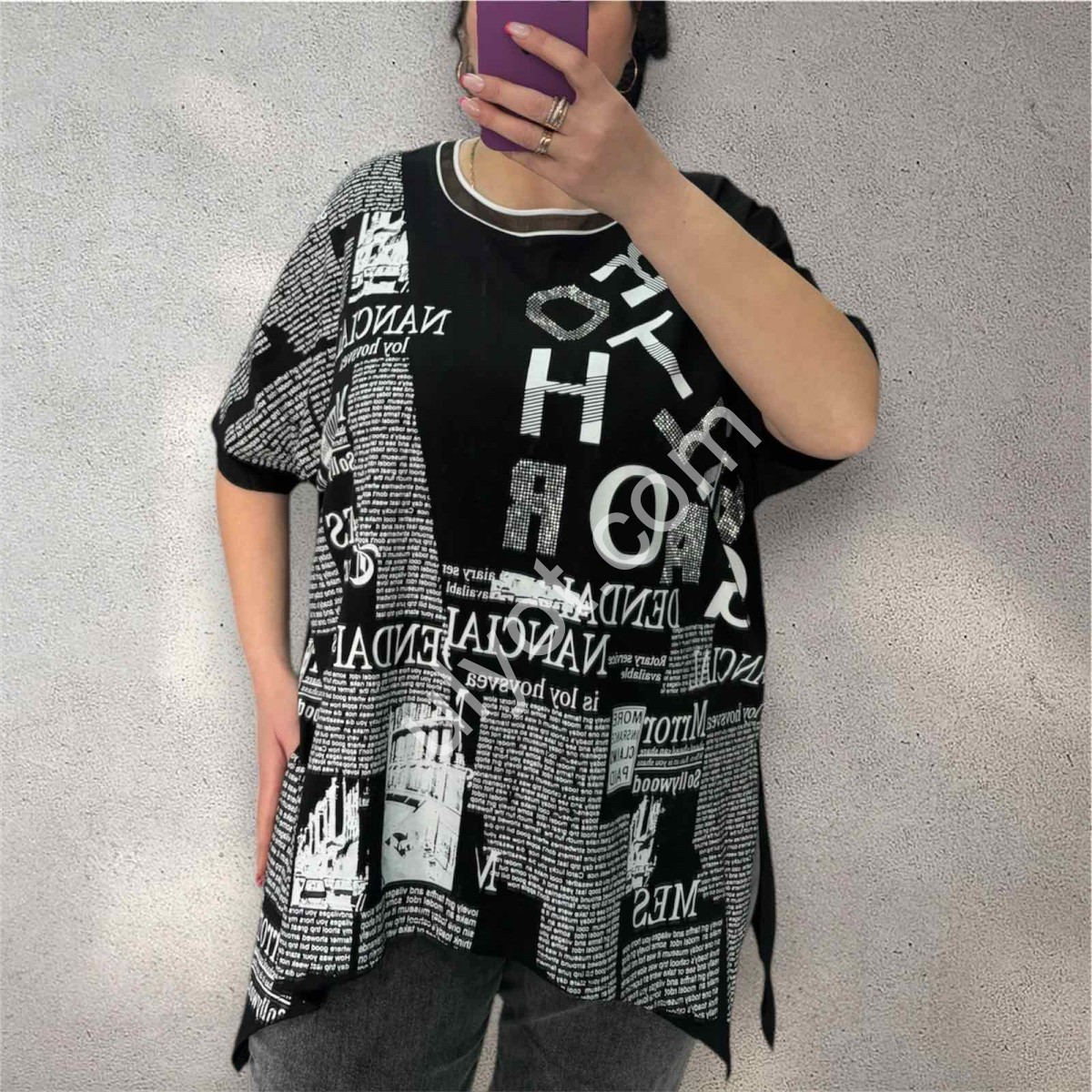 ФУТБОЛКА OVERSIZE (54-58) МИКС 25319