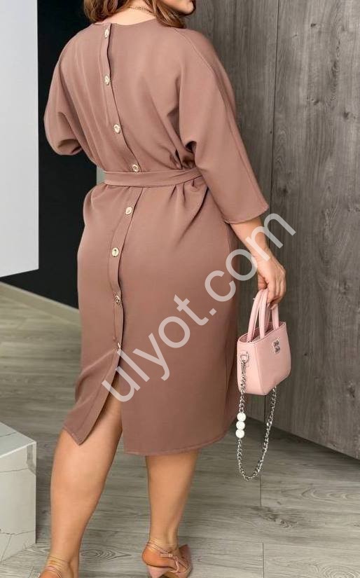 ПЛАТЬЕ (XL-3XL) КАПУЧИНО 055