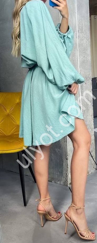 ПЛАТЬЕ (42-46 OVERSIZE) Т-БИРЮЗА 0434