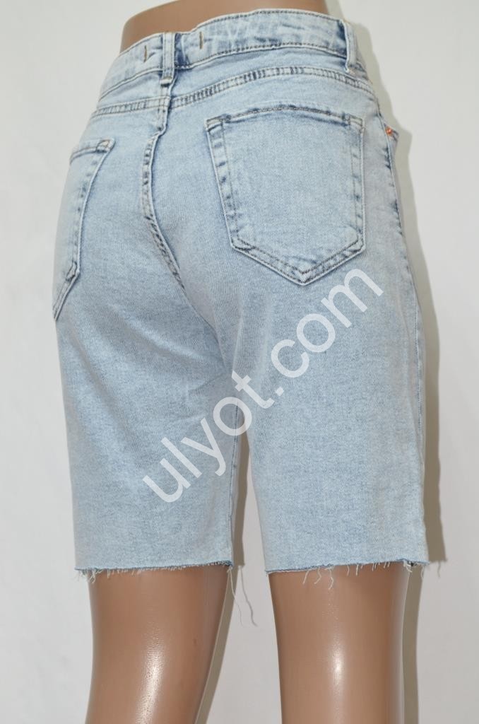 Фото 1 ШОРТЫ MIELE WOMAN (34-40) C РАЗРЕЗАМИ/ ГОЛУБОЙ 263