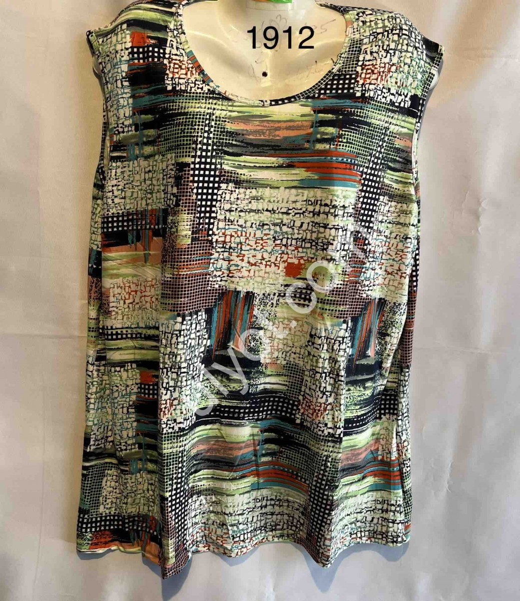 ФУТБОЛКА (4L-8XL) ОРАНЖ+ГОЛУБ МИКС 1912