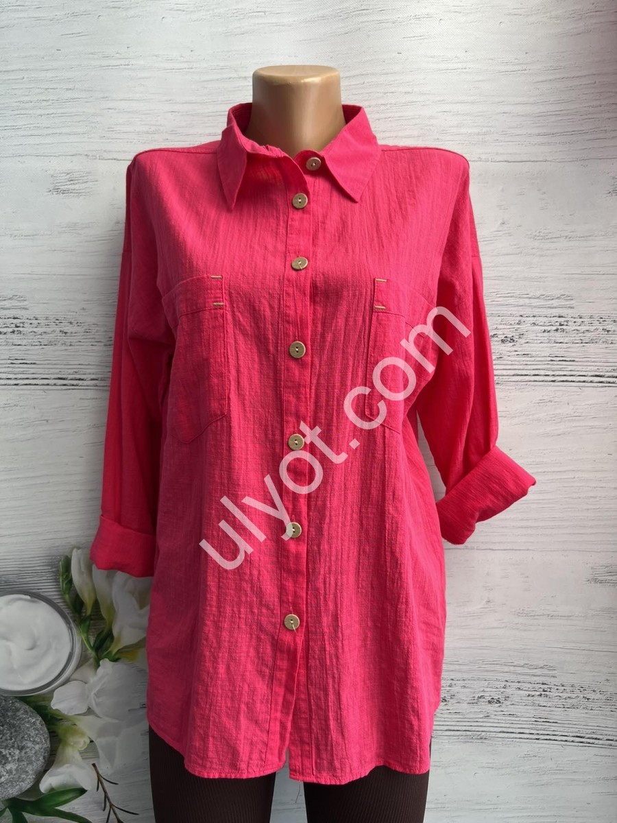 РУБАШКА-48 (OVERSIZE) РОЗОВЫЙ 