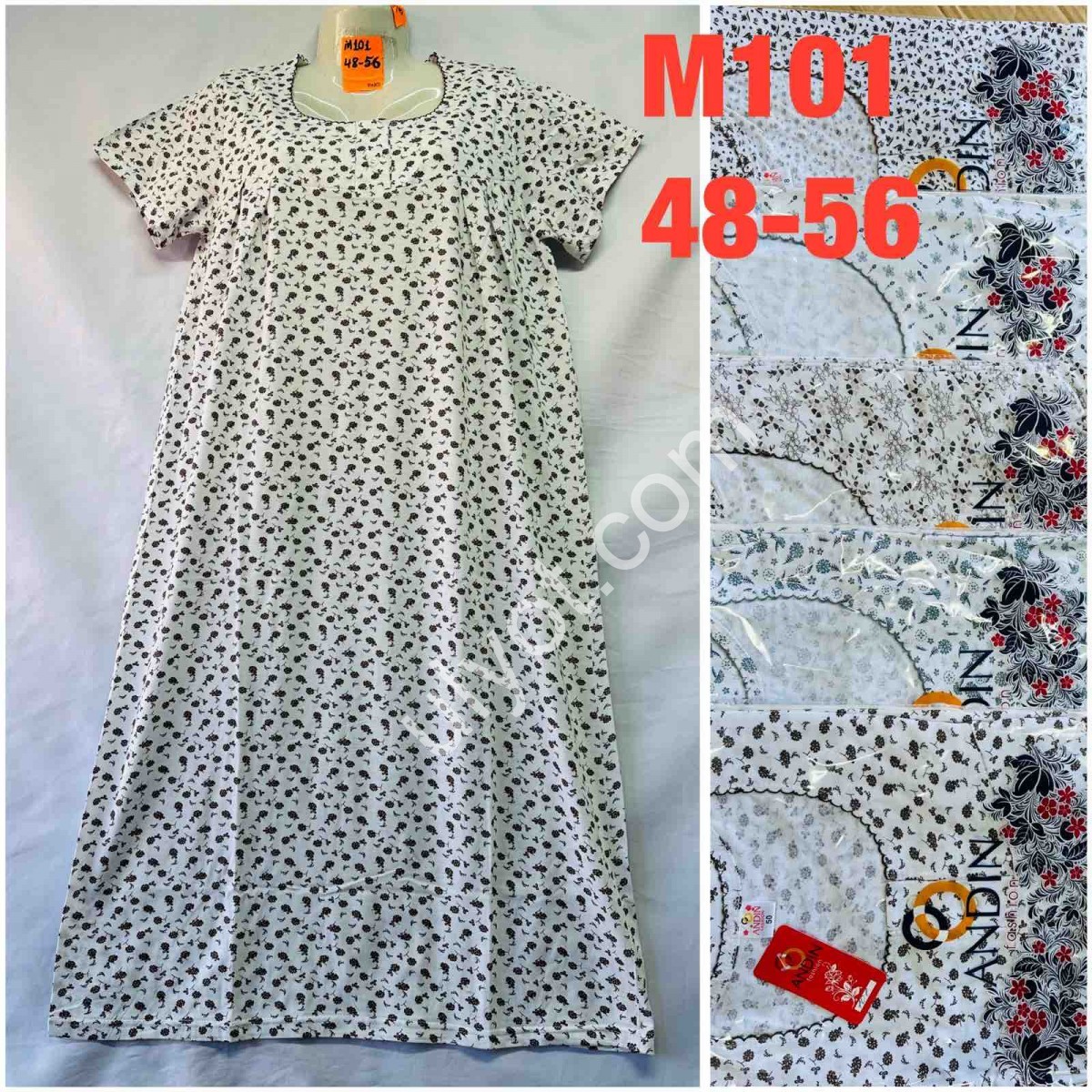 ХАЛАТ (48-56) ЦВЕТОЧКИ МИКС M101