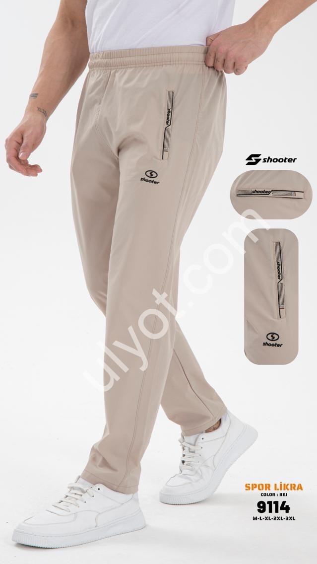 СПОРТ. ШТАНЫ (M-3XL) БЕЖ 9114