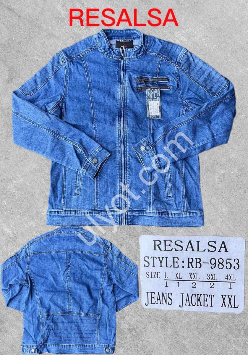 ДЖИНСОВА КУРТКА RESALSA (L-4XL) СИНІЙ RB9853