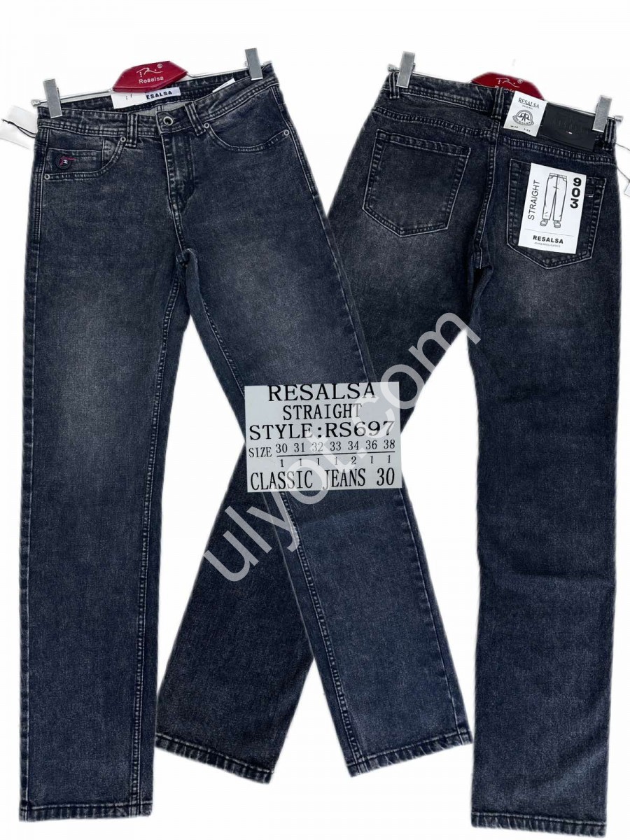 ДЖИНСИ RESALSA (30-38) Т.СІРИЙ RS697
