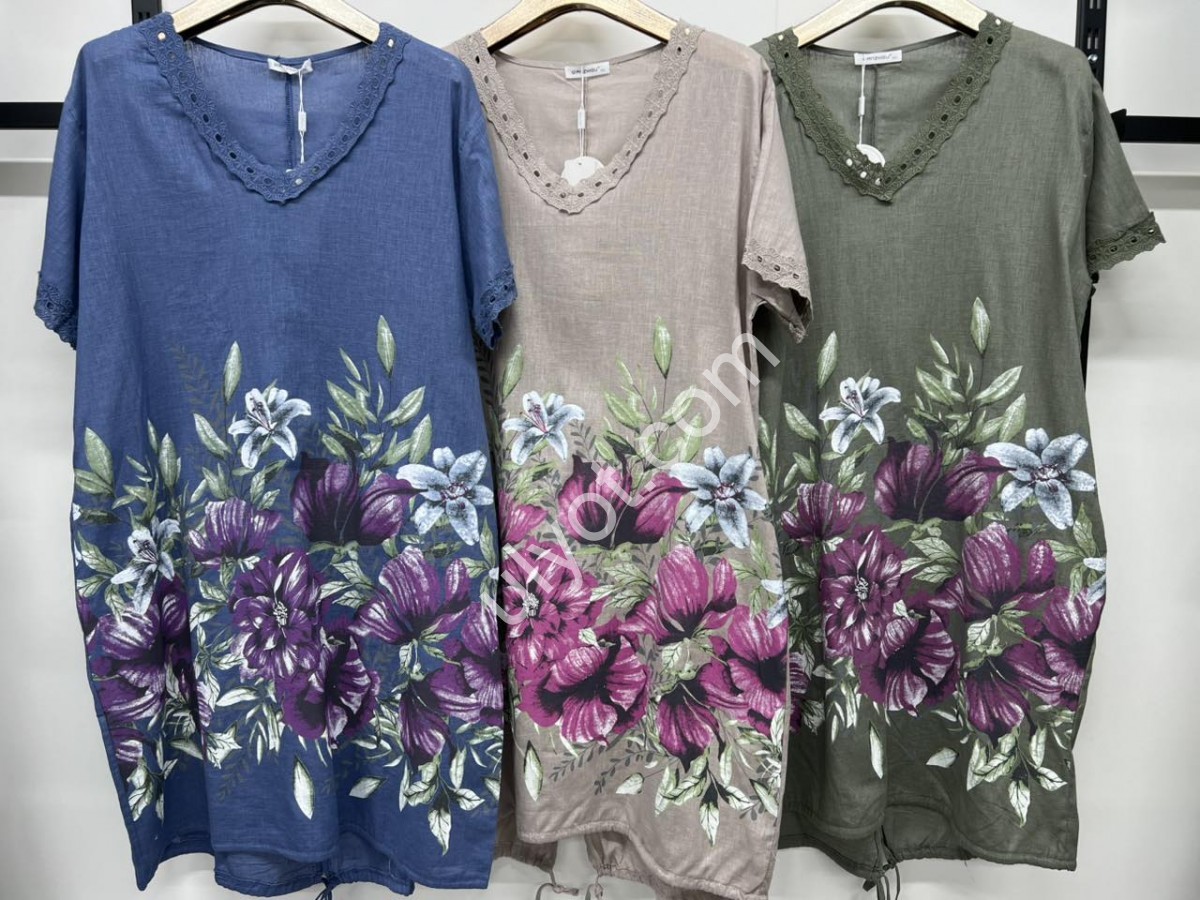 ПЛАТЬЕ (3XL-6XL) Т.ЗЕЛЕНЫЙ 10756