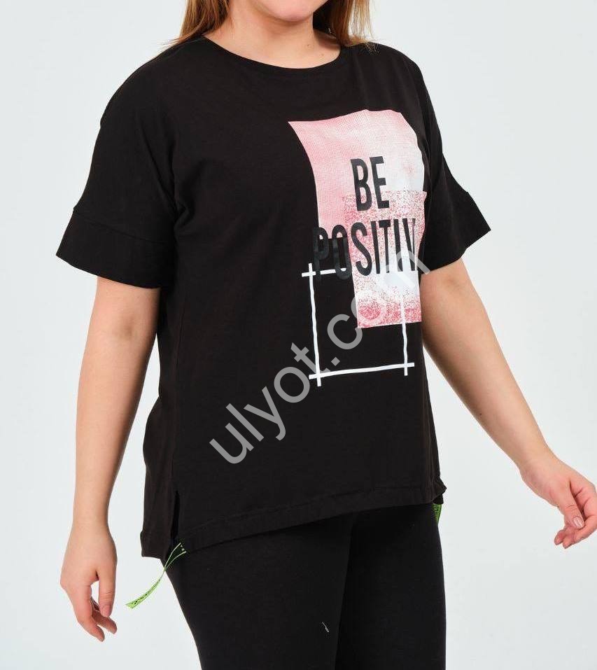 ФУТБОЛКА (4XL-5XL) ЧОРНИЙ 4011