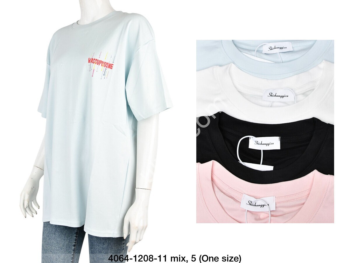 ФУТБОЛКА (OVER SIZE) МИКС 4064-1208-11