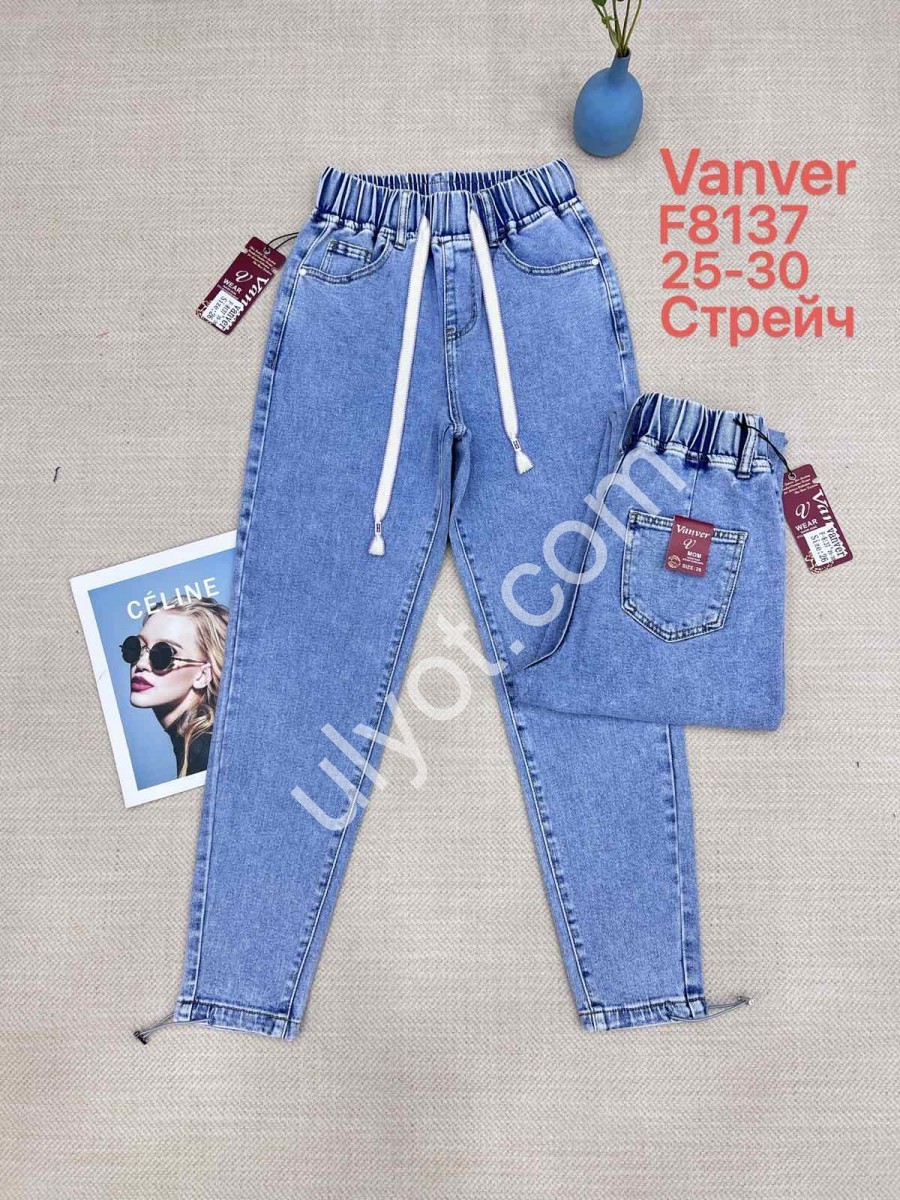 ДЖИНСЫ VANVER (25-30) СИНИЙ 8137